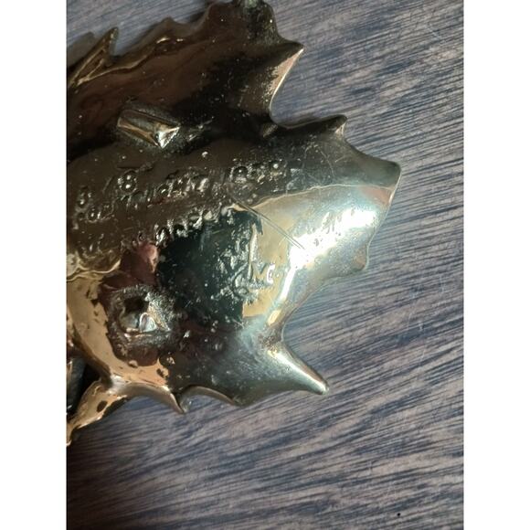 Vintage Metalcrafters Brass Leaf Dish 1950s - Picture 5 of 6